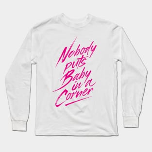 in a white corner Long Sleeve T-Shirt